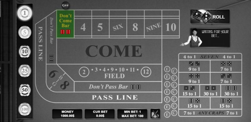 Craps Don't Come Bet